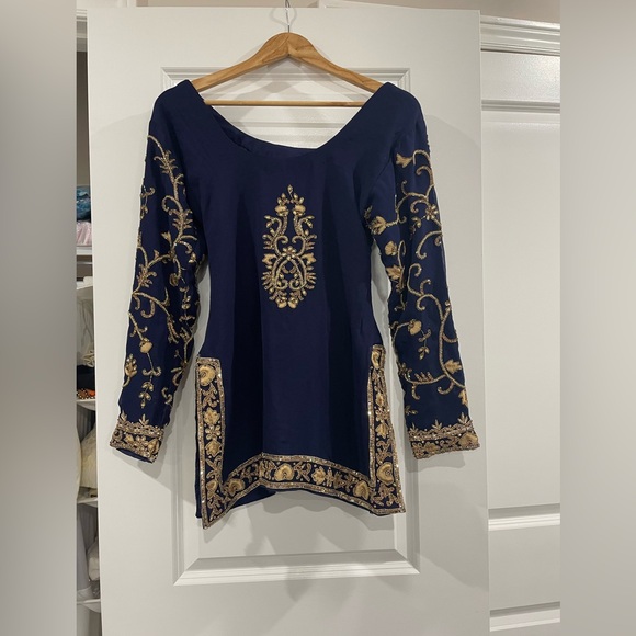 Navy blue sharara - Picture 1 of 2